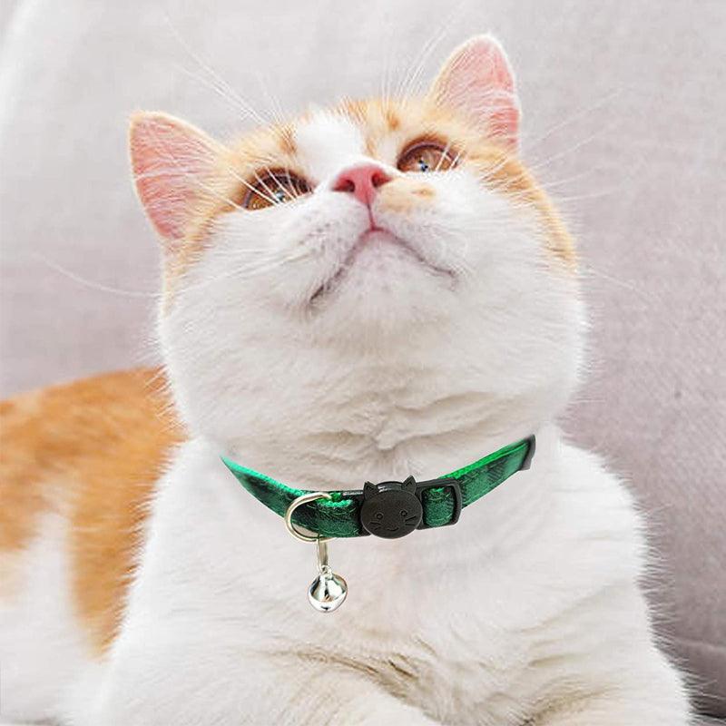 Reflective Cat Collar with Breakaway Buckle and Bell for Kitten Puppy Pet Use