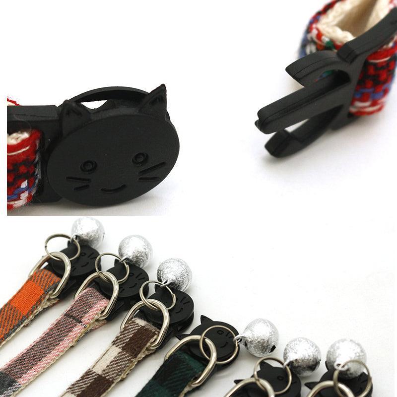 Reflective Cat Collar with Breakaway Buckle and Bell for Kitten Puppy Pet Use