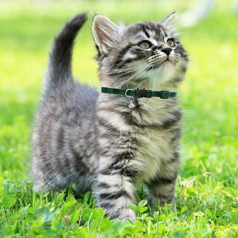 Reflective Cat Collar with Breakaway Buckle and Bell for Kitten Puppy Pet Use