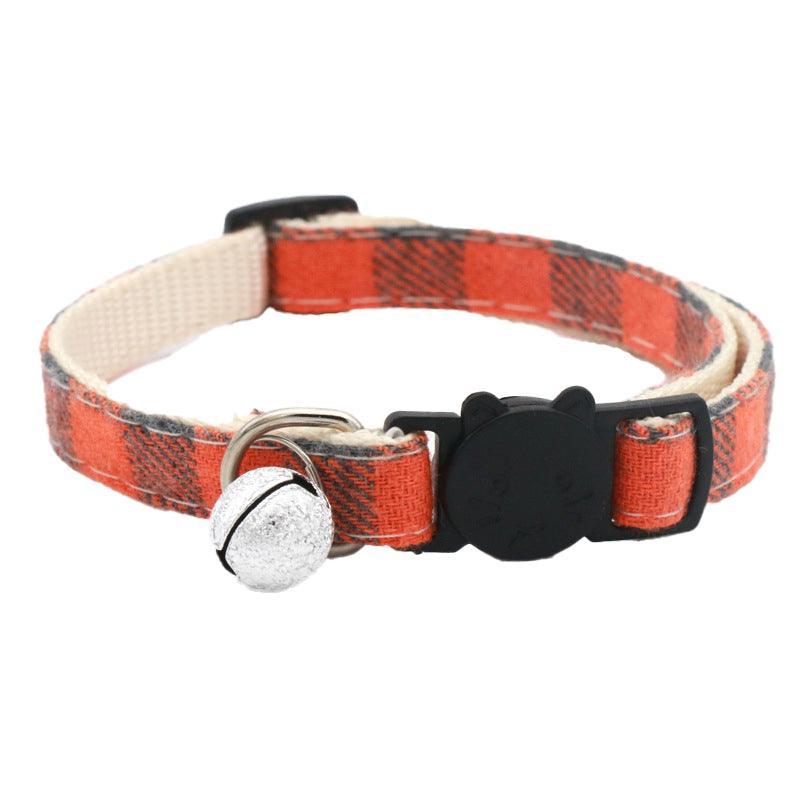 Reflective Cat Collar with Breakaway Buckle and Bell for Kitten Puppy Pet Use