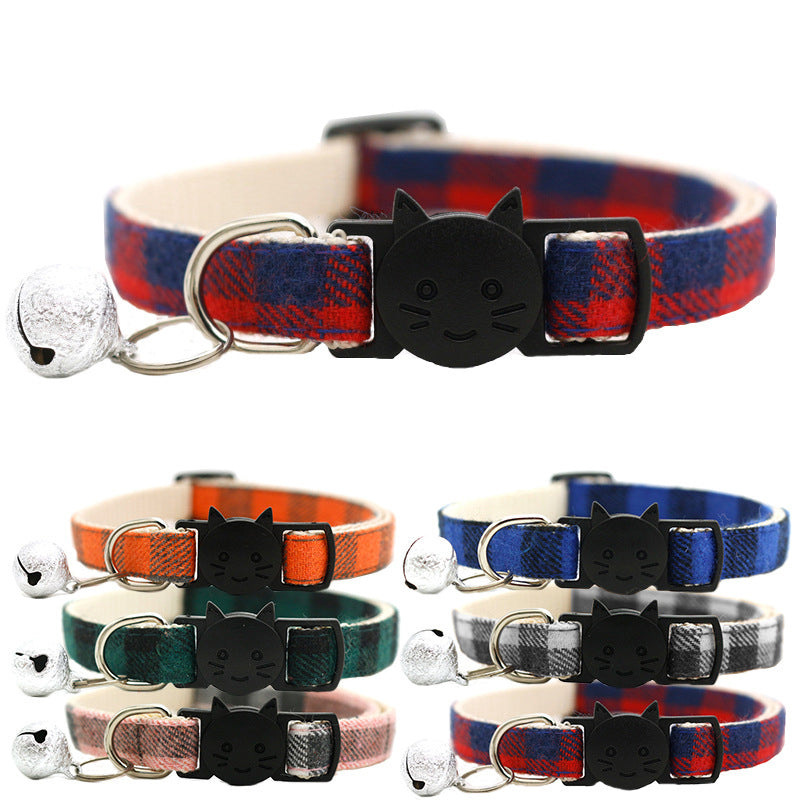 Reflective Cat Collar with Breakaway Buckle and Bell for Kitten Puppy Pet Use
