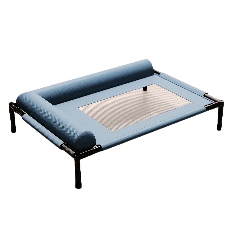 Cooling Raised Dog Bed with Pillow Support